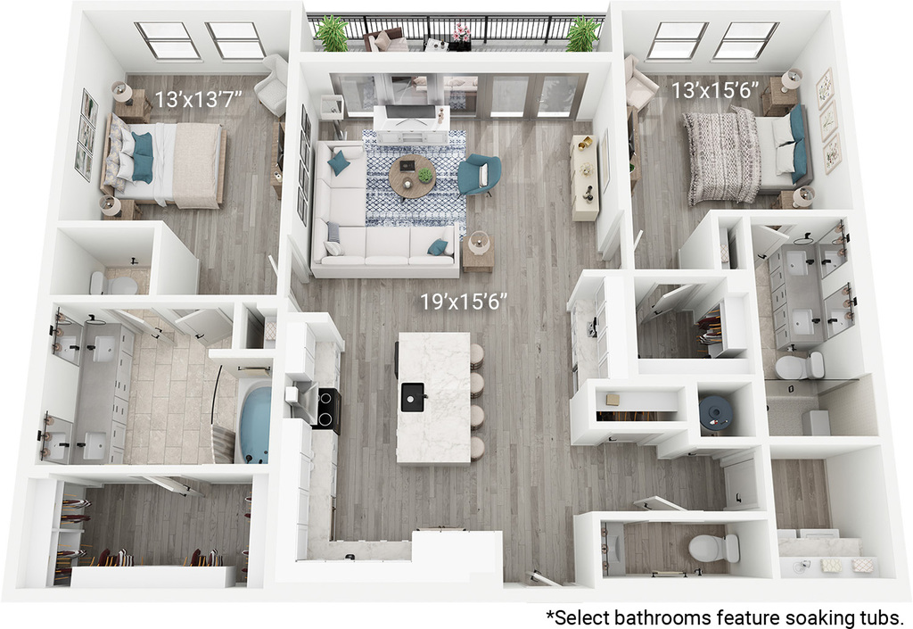 Market (B2) | 2 Bedroom, 2.5 Bath