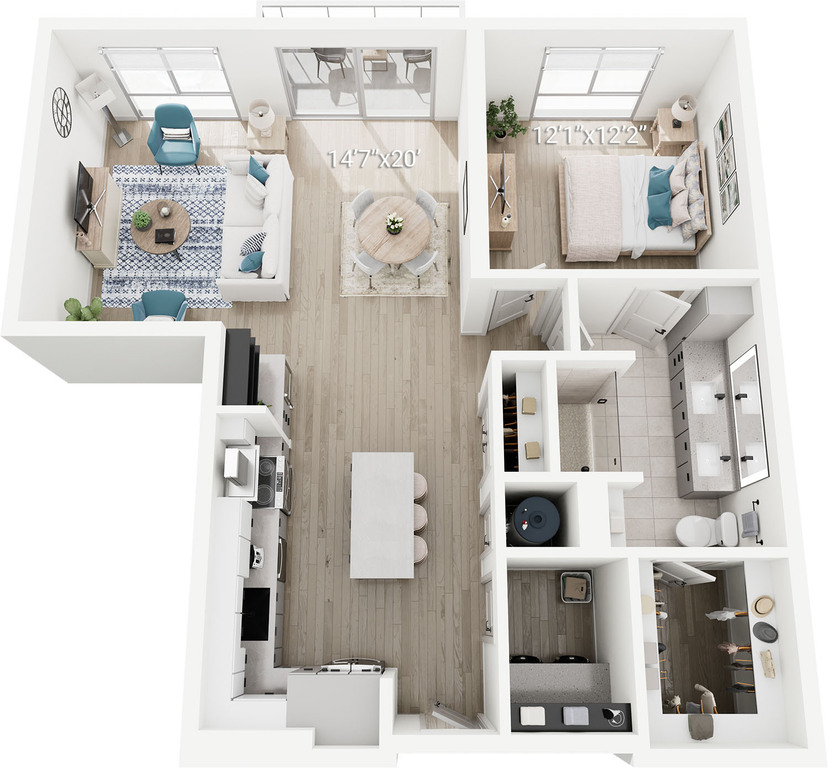 A2.2 | 1 Bedroom, 1 Bath