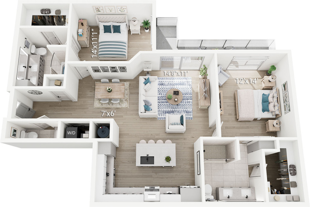 B3.1 | 2 Bedroom, 2.5 Bath