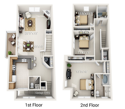 3 Bedroom 2.5 Bath (HD)