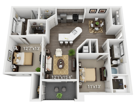 2 BED 2 BATH B1