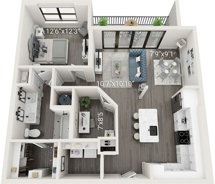 Sylvan (A4) | 1 Bedroom, 1 Bath w/ Den