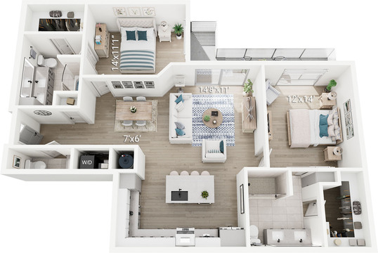 B3.1 | 2 Bedroom, 2.5 Bath